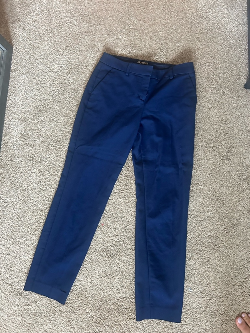 Express Women's Dark Blue Straight Leg Dress Pants